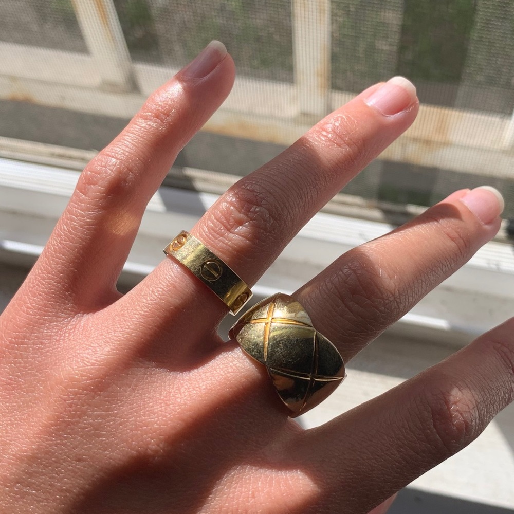 Crush Gold Chunky Ring - Picture 13 of 13